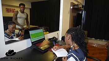 Stressed cutie relieved by deep ass fuck