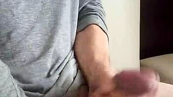 young stud's massive uncut cock erupts repeatedly in hot solo