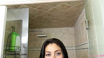 did that captivating brunette beauty's shower get you hard?