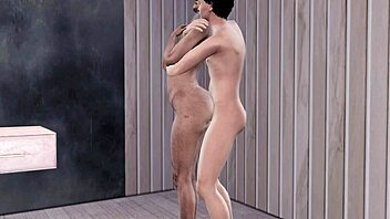 HE CAUGHT HER RIGHT AFTER SHOWER FUCKS MATURE HENTAI