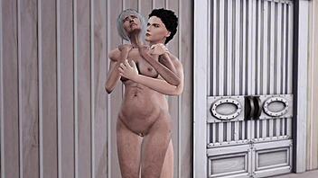 HE CAUGHT HER RIGHT AFTER SHOWER FUCKS MATURE HENTAI