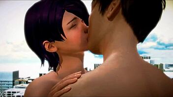 Tall Giant Couple Kisses Passionately During Intense Huge Sex