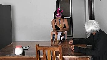 Student Seduces Old Man Breakfast Tease