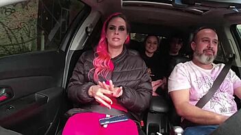 CLEO CADILLAC FLASHES Big Tits Ass In Car Ride!