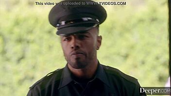 Uniformed hunk makes gorgeous amber moore squirt rimjob cowgirl