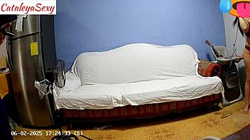 Big ass Latina milf model preps sexy outfit backstage for hot sex