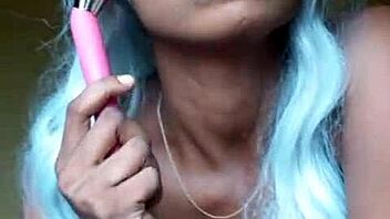 ebony beauty shows off big ass boobs tits in casual verification clip