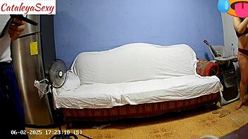 Big ass Latina milf model preps sexy outfit backstage for hot sex