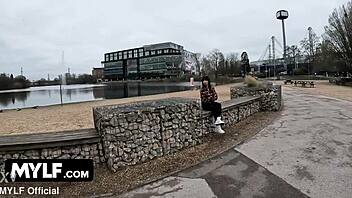 Boss babe spanks tight pussy before massive tits blowjob fuck