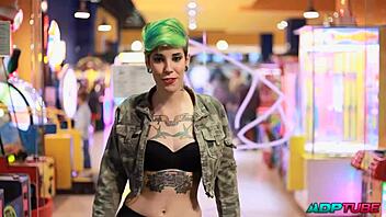 french slut hunts cocks at bowling alley
