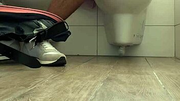 i spied my friend jerking hard in bathroom... massive orgasm!