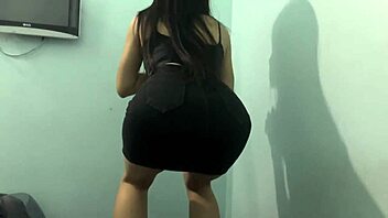 Curvy College Skirt Ass Workout Tease