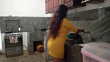 i pull down my stepbrother's pants in the kitchen for a homemade deepthroat treat