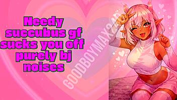 needy succubus gf deepthroats your monster cock asmr moans