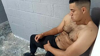 Brazilian bodybuilder yuri gaucho jerks massive cock exploding cum pov