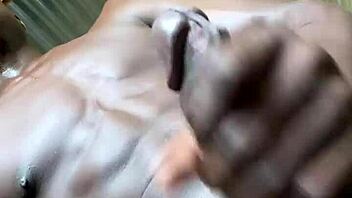 kingtaiza masturbates solo with monster cock in january retro homemade