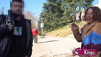 Hunting nerds on madrid streets elena de la vega rides rough!