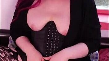 check out this sexy bbw shemale stroking her big cock to a hot cumshot