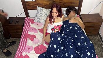 hear my girlfriend's friend fuck her next to me ntr?