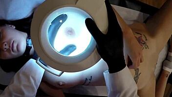 dr tampa humiliates redhead bitch in prison gloves