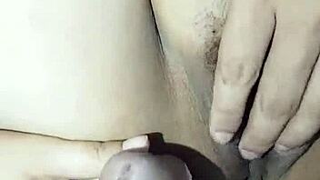 first time threesome couple tries asian babe pussy play