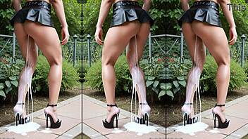 High Heels Legs Feet Drenched Public Cumshots Mess