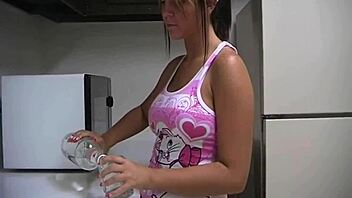 kayden krush fingers pussy teases with ice