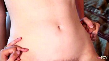 Brunette and redhead lesbos finger and strap on during vacation fun