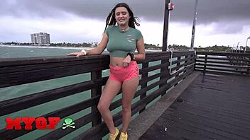 GF LEXXX HIKES TOP FOR PERKY NIPS AND JUICY PUSSY REVEAL!