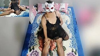 chubby asian wife makes hubby cum quick