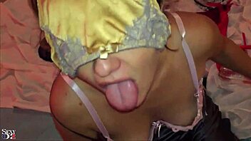 french milf in satin lingerie deepthroats cocks pov cumshots