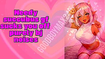 needy succubus gf deepthroats your monster cock asmr moans