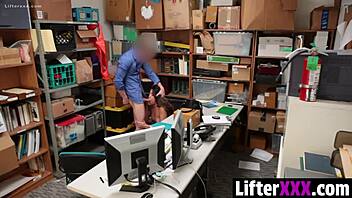 officer catches shane blair shoplifting, rips clothes, punishes in lp office 😈🔥