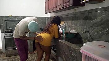 i pull down my stepbrother's pants in the kitchen for a homemade deepthroat treat