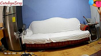 Big ass Latina milf model preps sexy outfit backstage for hot sex