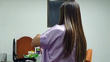 he surprised me making coffee now fuck me hard