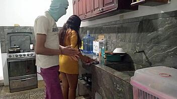 i pull down my stepbrother's pants in the kitchen for a homemade deepthroat treat