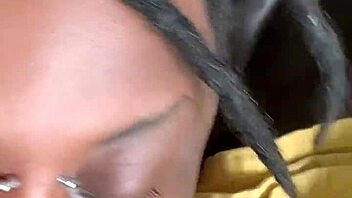 bbw ebony bodybuilder goddess worships sloppy deepthroat big black cock mirror