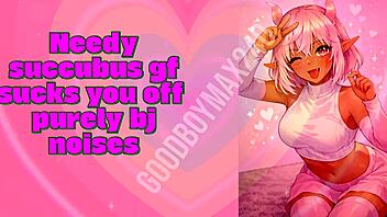 needy succubus gf deepthroats your monster cock asmr moans