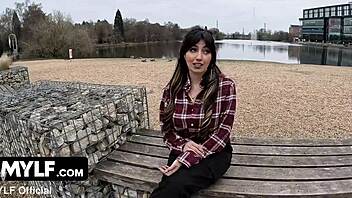 Boss babe spanks tight pussy before massive tits blowjob fuck