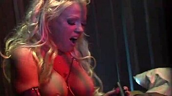 Blonde milf's big tits bounce in gangbang pussy pounding frenzy