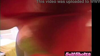 Allie Licks and Sucks Her Huge Tits in Steamy Closeup Shower