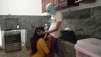 i pull down my stepbrother's pants in the kitchen for a homemade deepthroat treat