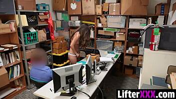 officer catches shane blair shoplifting, rips clothes, punishes in lp office 😈🔥