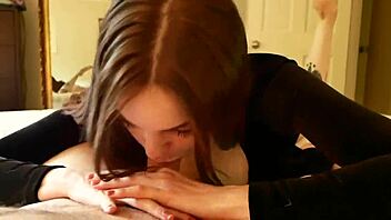 Perfect Goth Cutie Delivers Sloppy POV Blowjob and Cum Explosion