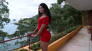 Ria Rodriguez's Red Dress Hides Lacy Panties Secret