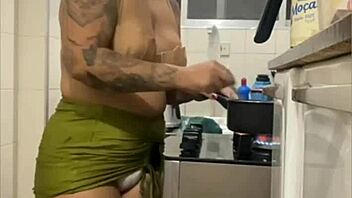 flashing my swollen pussy in mini skirt live from the kitchen