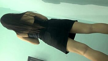 Curvy College Skirt Ass Workout Tease