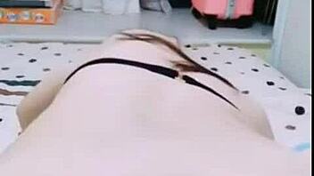 Stunning beauty's massive white tits tease in solo selfie reveal