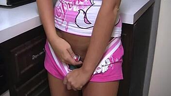 kayden krush fingers pussy teases with ice